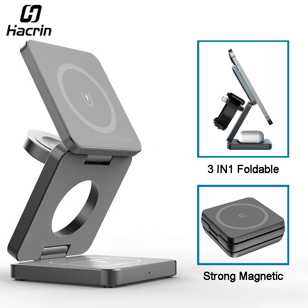 Smartwatch Watches Compatible With Iphone - Chargeur sans fil 3 en 1,