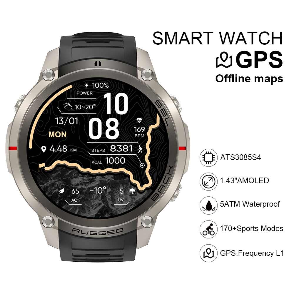 Smartwatch Watches Smart - Montre connectée DM59 2026 avec carte