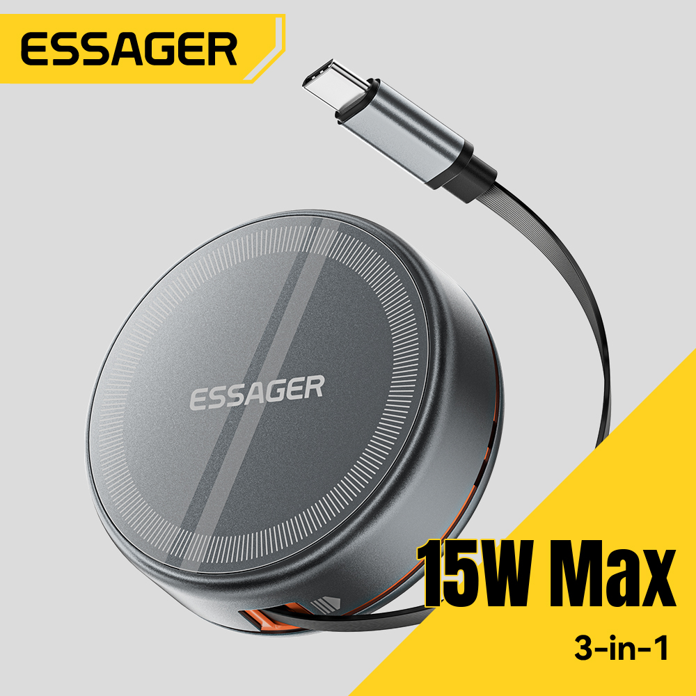 Smartwatch Watches For Iphone - Essager 15W 3 en 1 chargeur