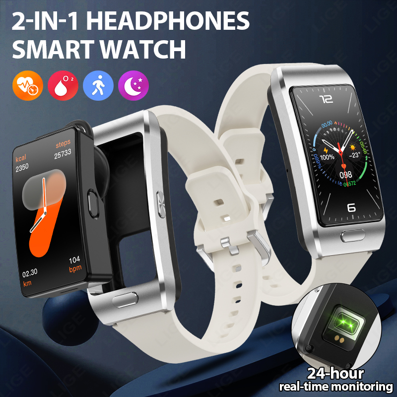 Smartwatch Health Watches For Men - Montre connectée LIGE 2 en 1