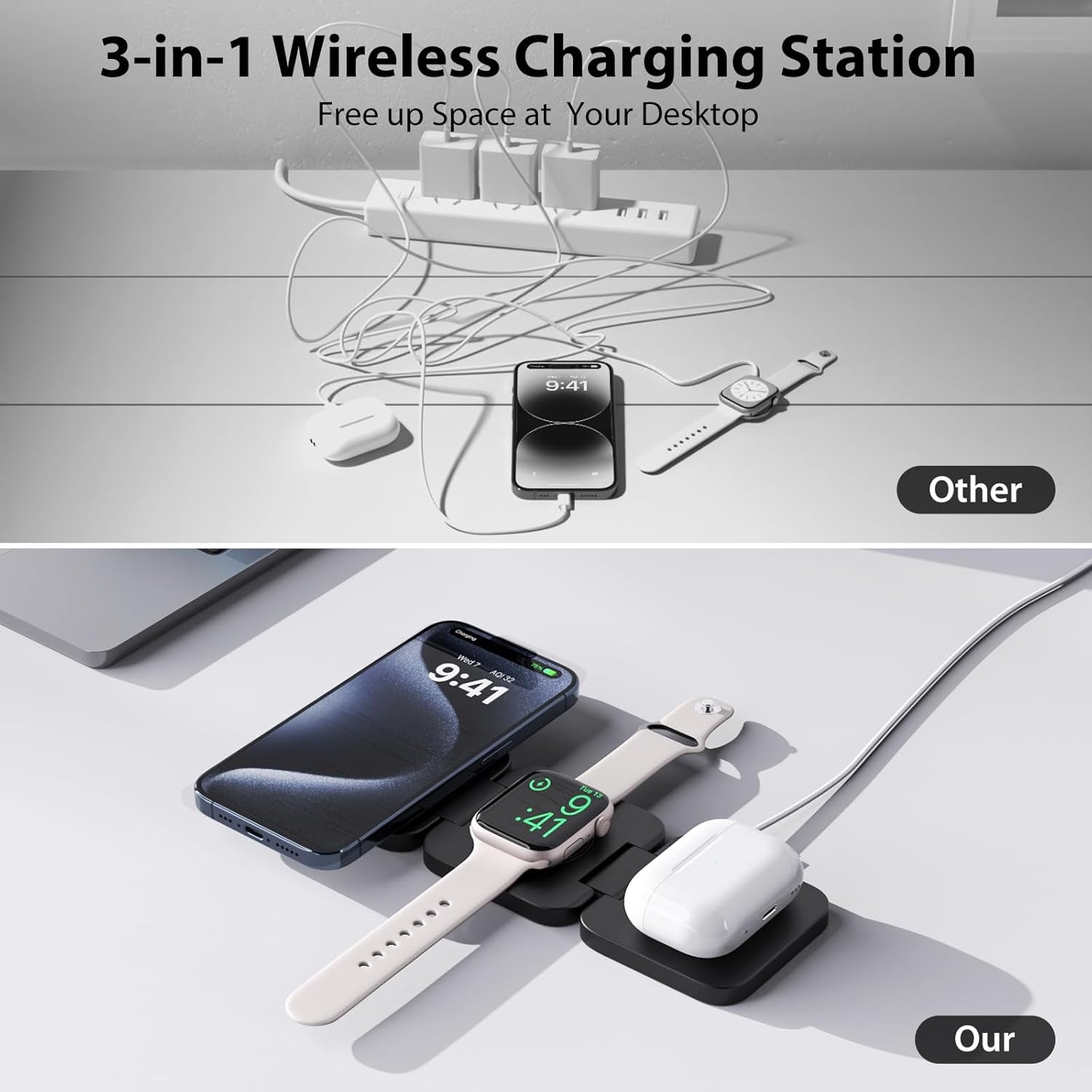 Chargeur sans fil rapide pliab - Watch 7 Smartwatch Iphone avis et prix
