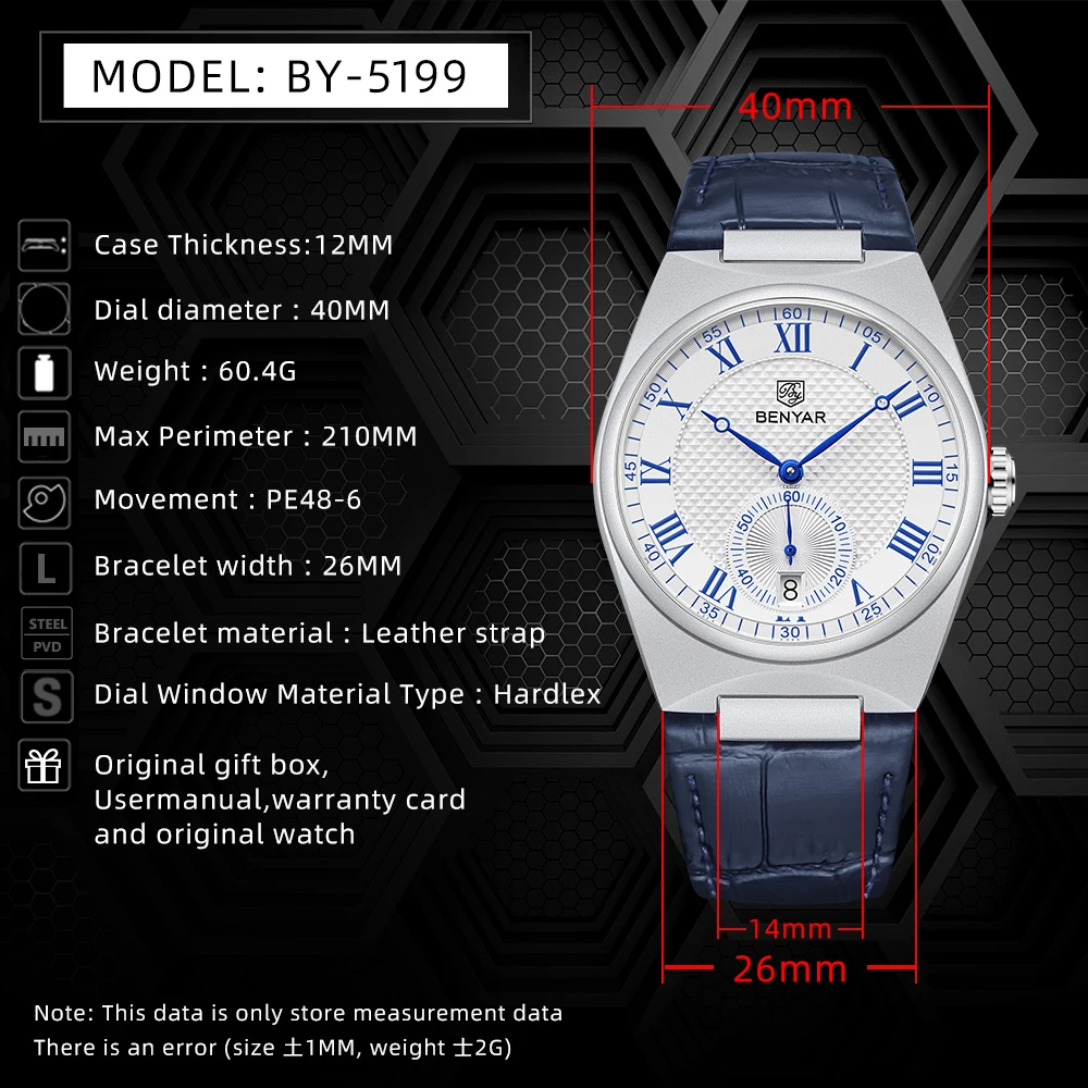 Montres à quartz BENYAR pour h - Anti-Magnetic Watch avis et prix