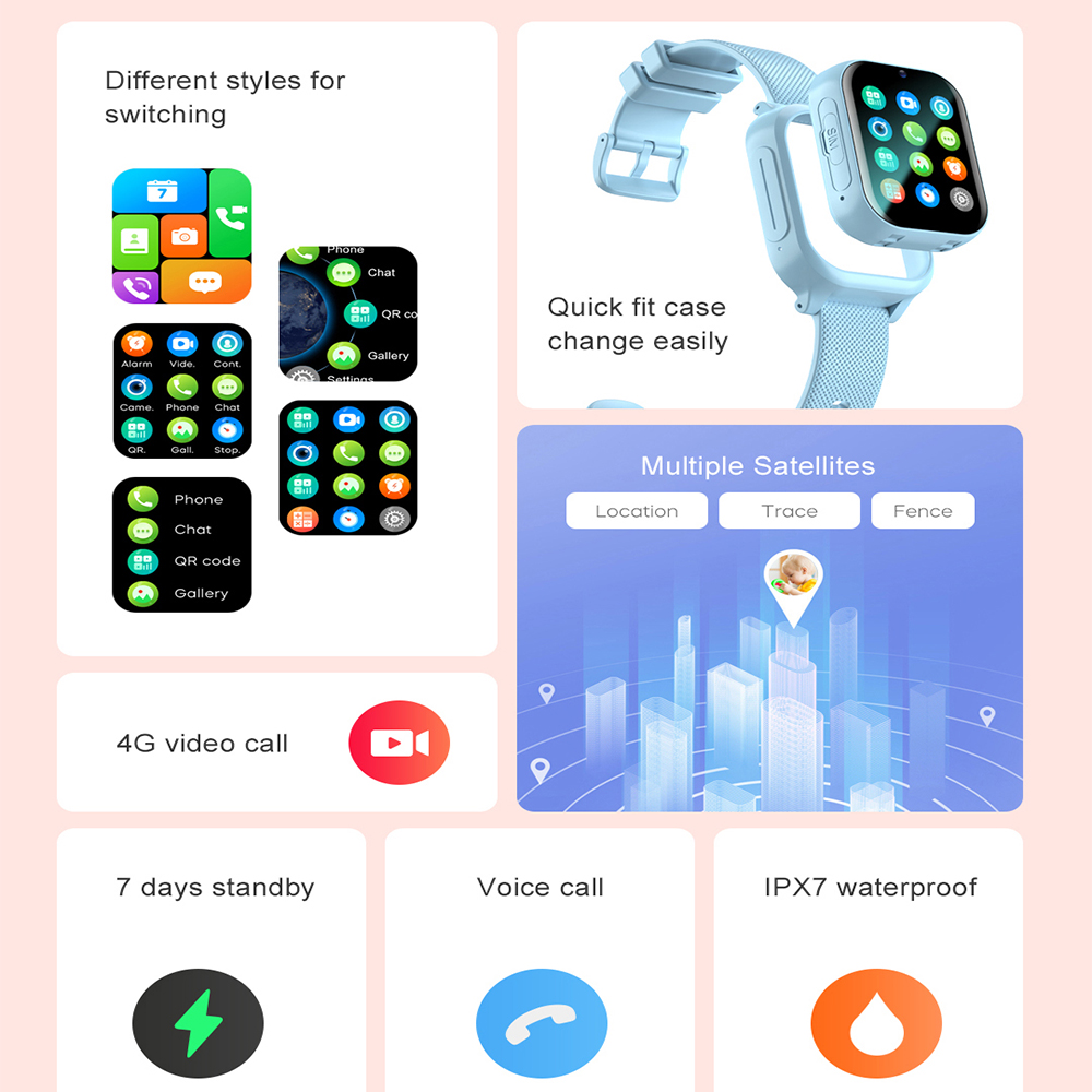 Montre intelligente enfants 4G - Smartwatch Watches For Boys avis et prix