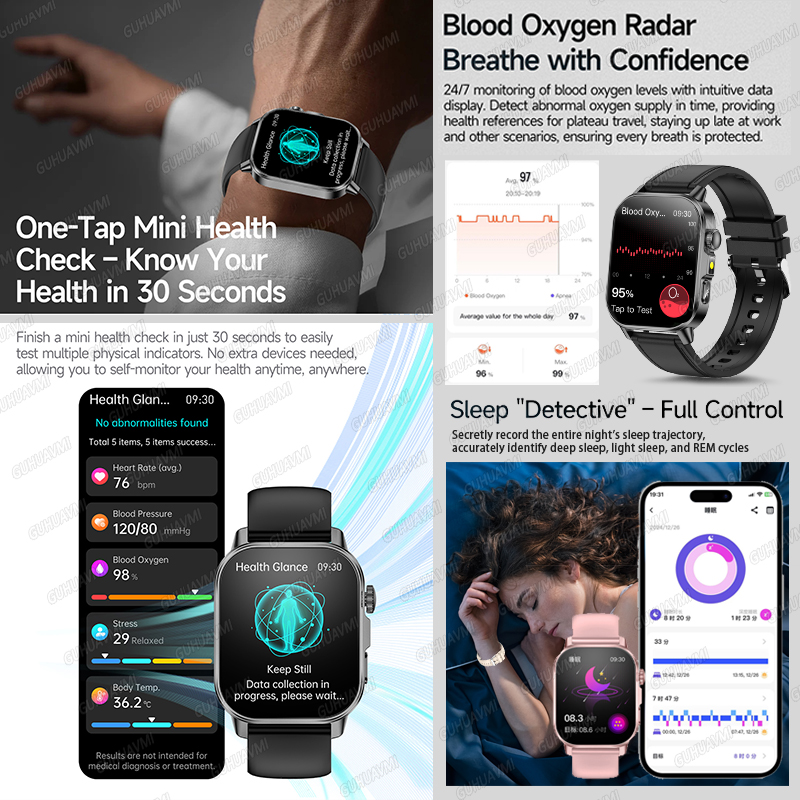 Nouvelle montre connectée sant - Smartwatch Health Watches For Men avis et prix