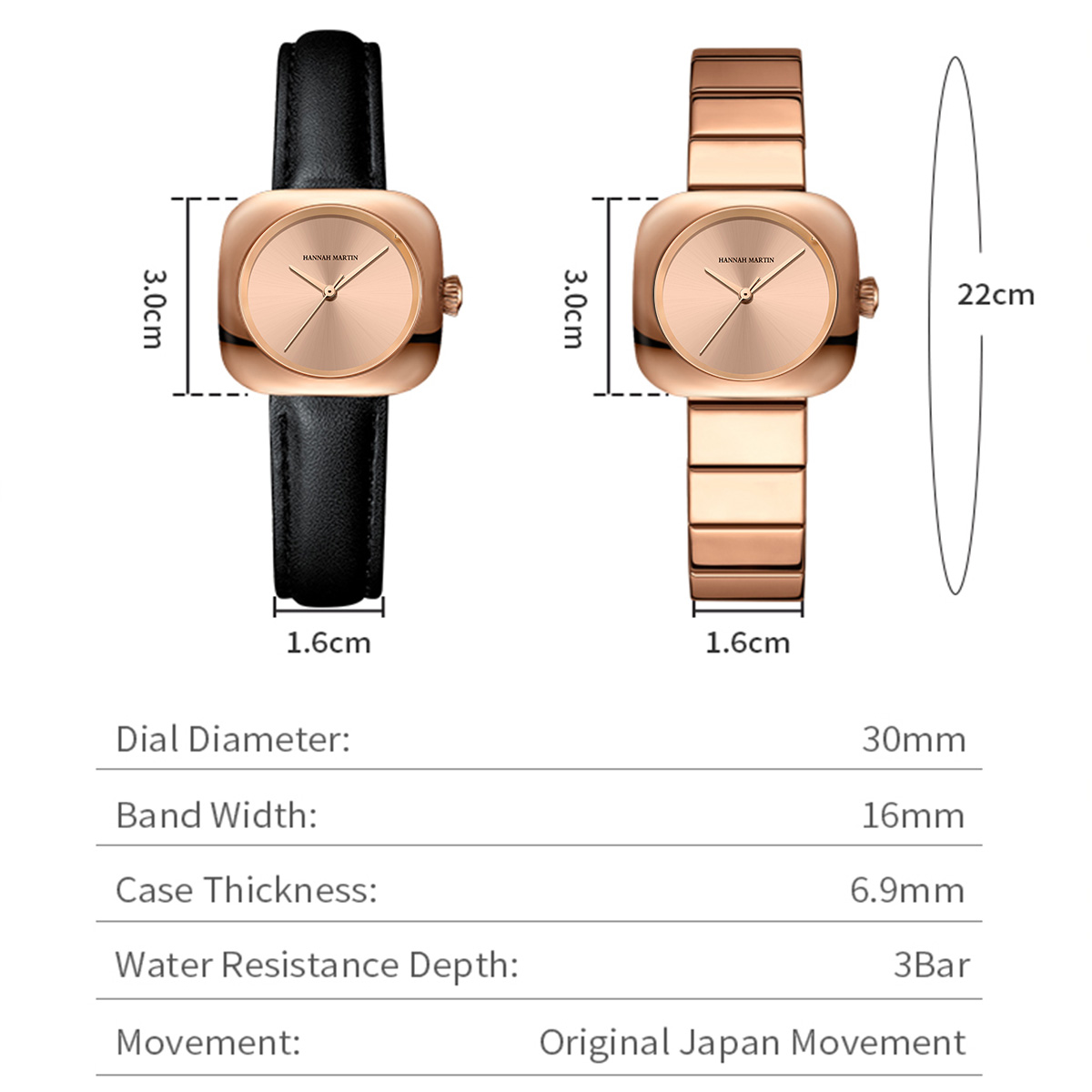 Montre Femme HANNAH MARTIN Qua - Anti-Magnetic Watch avis et prix
