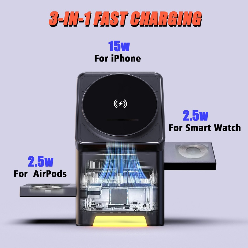 Chargeur sans fil magnétique 3 - Smartwatch Watches For Iphone avis et prix