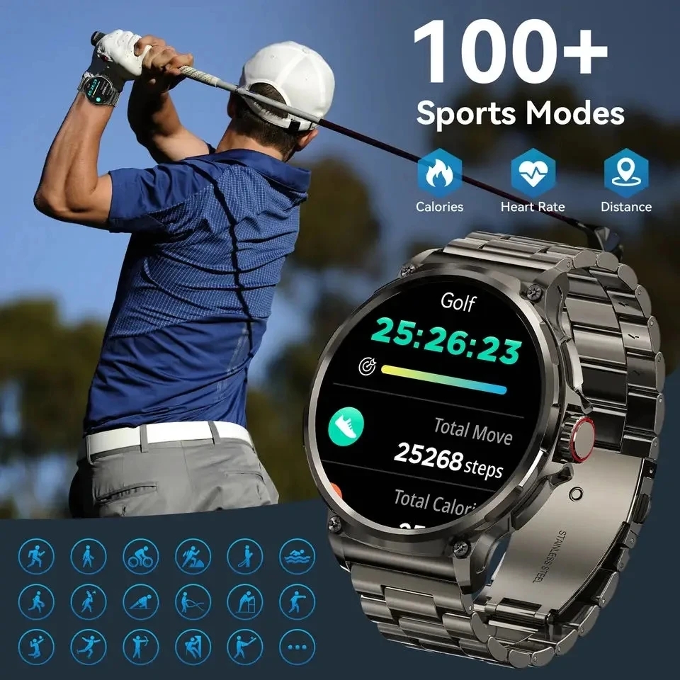 Bluetooth appel 360*360 1.85 p - Smartwatch Watches For Men With Gps avis et prix